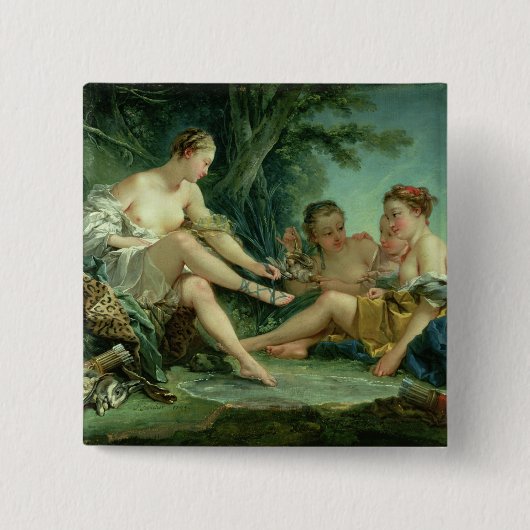 Badge Carré 5 Cm Diana après la chasse, 1745 (Devant)