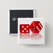 Badge Carré 5 Cm Dice Las Vegas (Devant & derrière)