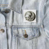 Badge Carré 5 Cm Didrachma de Heracles : Athéna de representation (En situation)