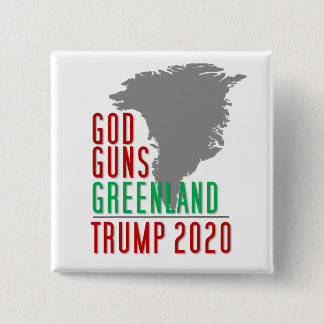 Badge Carré 5 Cm Dieu arme Trump 2020 au Groenland