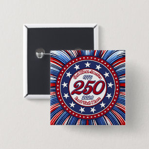 Badge Carré 5 Cm Dieu bénisse l'Amérique Terre que j'aime Graphique