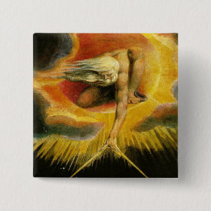 Badge Carré 5 Cm Dieu d'art de William Blake