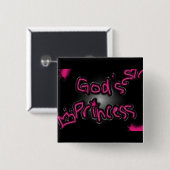 Badge Carré 5 Cm Dieux princesse (Devant & derrière)