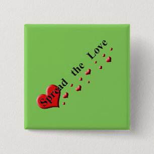 Badge Carré 5 Cm Diffuser les événements Love Green