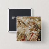 Badge Carré 5 Cm Dîner chez le Tuileries, 1867 (Devant & derrière)