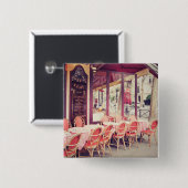 Badge Carré 5 Cm Diner dans le fresque d'Al de Paris (Devant & derrière)