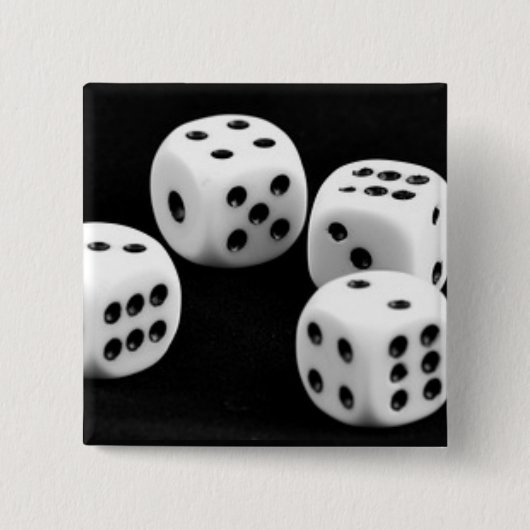 Badge Carré 5 Cm Dîners Noir Et Blanc (Devant)
