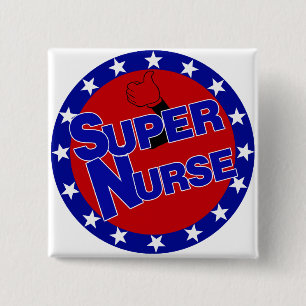 BADGE CARRÉ 5 CM D'INFIRMIÈRE DE POUCES ENCOURAGEMENT SUPERBE -