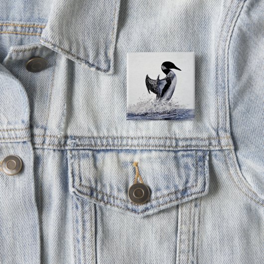 Badge Carré 5 Cm Dingue commun (En situation)