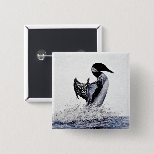 Badge Carré 5 Cm Dingue commun (Devant & derrière)