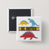 Badge Carré 5 Cm Dinosaur Big Brother (Devant & derrière)