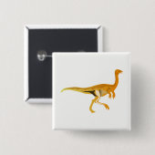 Badge Carré 5 Cm Dinosaure (Devant & derrière)