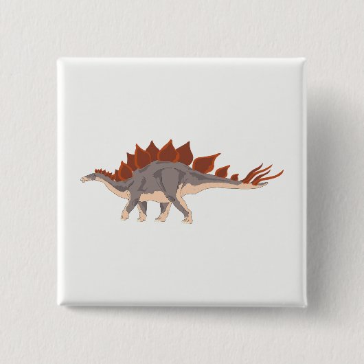 Badge Carré 5 Cm Dinosaure (Devant)