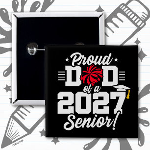 Badge Carré 5 Cm Diplômé de la promotion 2027 Vive la remise des di