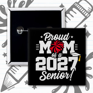 Badge Carré 5 Cm Diplômés de la promotion 2027 Vive la fierté des m