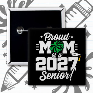 Badge Carré 5 Cm Diplômés de la promotion 2027 Vive la fierté des m