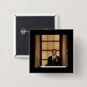 Badge Carré 5 Cm Discours Obama (Devant & derrière)