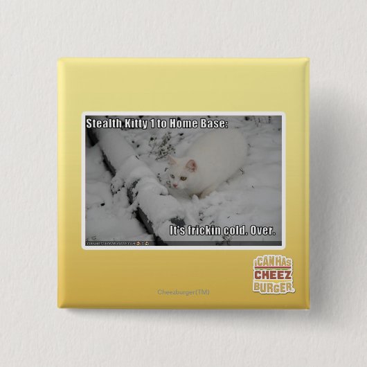 Badge Carré 5 Cm Discrétion Kitty 1 (Devant)