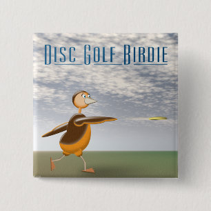 Badge Carré 5 Cm Disk Golf Birdie