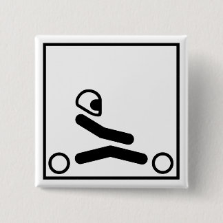 Badge Carré 5 Cm Disparaissent le chiffre de kart