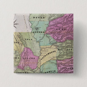 Badge Carré 5 Cm District minier de Californie