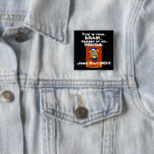 Badge Carré 5 Cm "Dites juste NON ! ! ! " (En situation)
