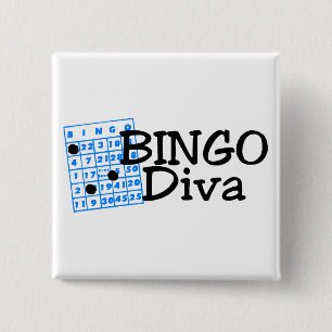 Badge Carré 5 Cm Diva de bingo-test