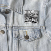 Badge Carré 5 Cm Divers jeux indiens, de 'Americae (En situation)