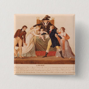 Badge Carré 5 Cm Divorce. La réconciliation