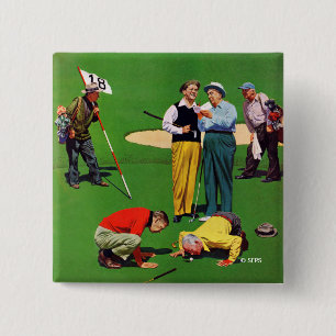 Badge Carré 5 Cm Dix-huitième trou