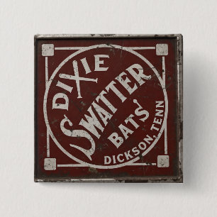 Badge Carré 5 Cm Dixie Swatters Dickson TN AH Cuirs Bats