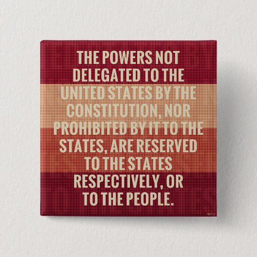 Badge Carré 5 Cm Dixième Amendement (Devant)