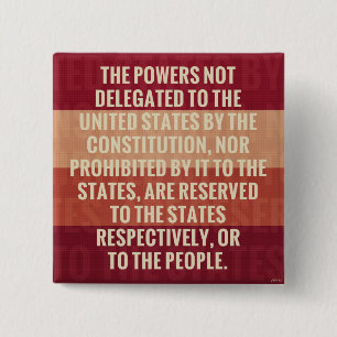 Badge Carré 5 Cm Dixième Amendement