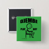 Badge Carré 5 Cm Djembe Play Boy (Devant & derrière)