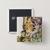 Badge Carré 5 Cm Djer Kiss Parisienne Fairies De Parfums (Devant & derrière)