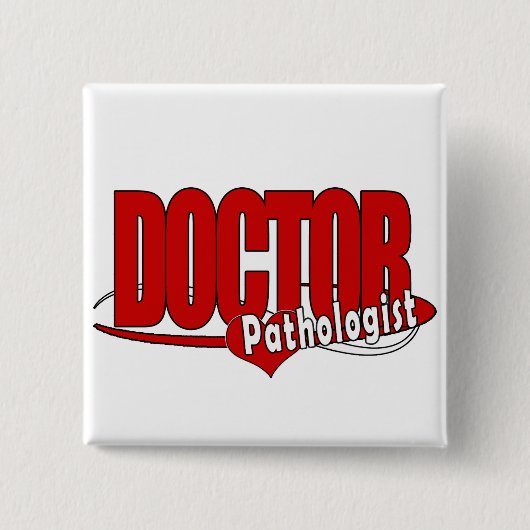 BADGE CARRÉ 5 CM DOCTEUR PATHOLOGIST DE LOGO (Devant)