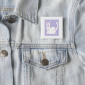 Badge Carré 5 Cm Doddle Cat (En situation)