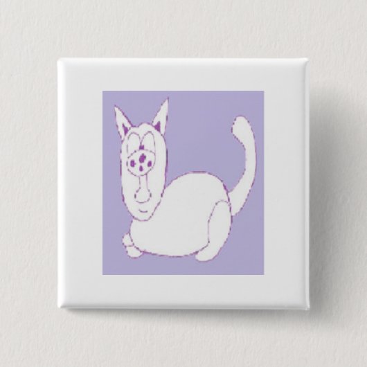 Badge Carré 5 Cm Doddle Cat (Devant)
