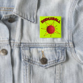 Badge Carré 5 Cm Dodgeball (En situation)