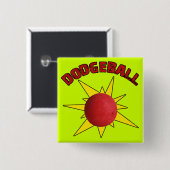 Badge Carré 5 Cm Dodgeball (Devant & derrière)