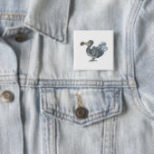 Badge Carré 5 Cm Dodo oiseau éteint (En situation)