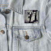 Badge Carré 5 Cm Dogge Balu (En situation)