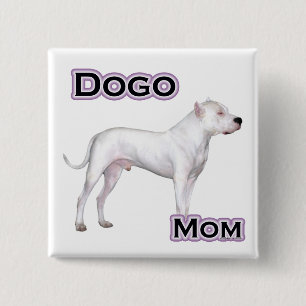 Badge Carré 5 Cm Dogo Mom 4 - Bouton