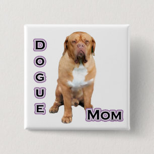 Badge Carré 5 Cm Dogue Mom 4 - Bouton