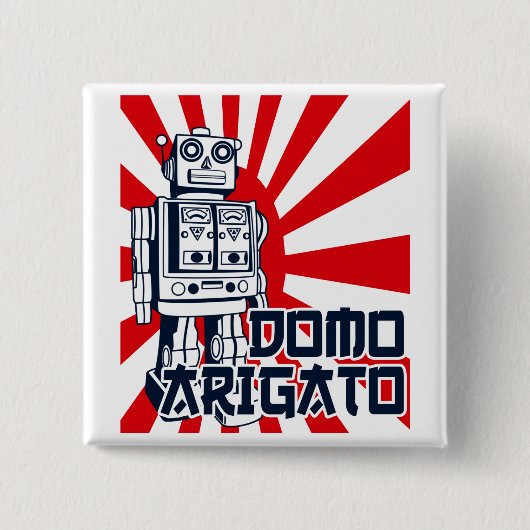 Badge Carré 5 Cm Domo Arigato (Devant)