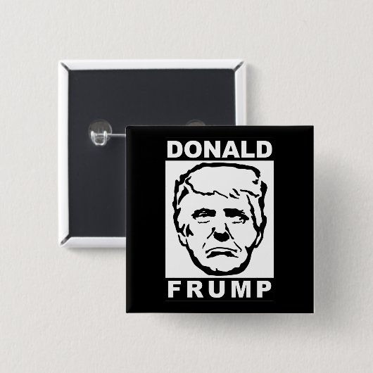 Badge Carré 5 Cm donald frump (Devant & derrière)