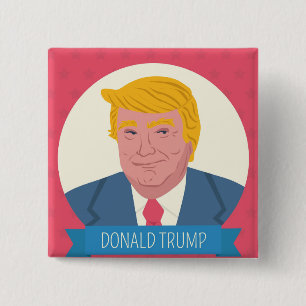 Badge Carré 5 Cm Donald Trump