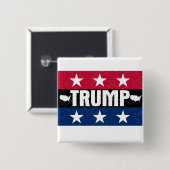 Badge Carré 5 Cm Donald Trump (Devant & derrière)