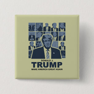 BADGE CARRÉ 5 CM DONALD TRUMP