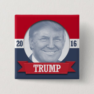 Badge Carré 5 Cm Donald Trump 2016